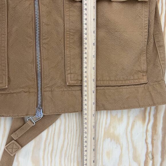 Everlane Beige The Canvas Organic Cotton Full Zip Hooded Anorak Jacket Sz Medium - Picture 12 of 12